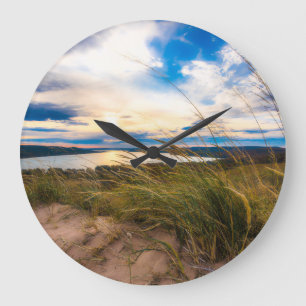 Water   Glen Lake Sleeping Bear Dunes Michigan Large Clock