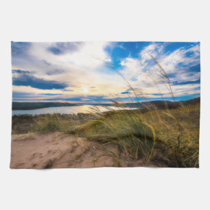 Water Glen Lake Sleeping Bear Dunes Michigan Tea Towel