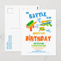 Water Gun Battle Pool Party Kids Summer Birthday