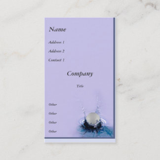 Water Hazard Business Card