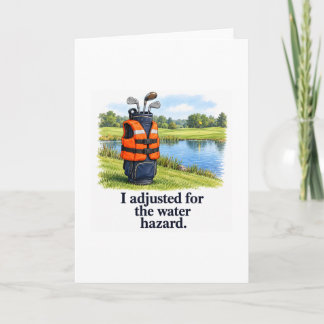Water Hazard Funny Golf Lifejacket Card
