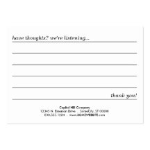water haze comment card