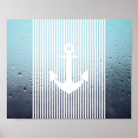 water haze monogram nautical anchor