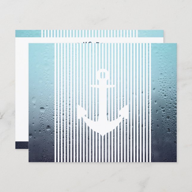 water haze nautical anchor invitation flyer (Front/Back)