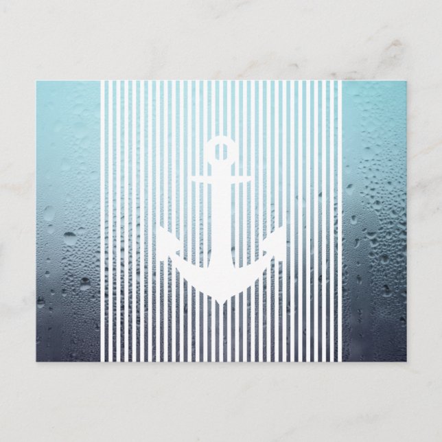 water haze nautical anchor  postcard (Front)