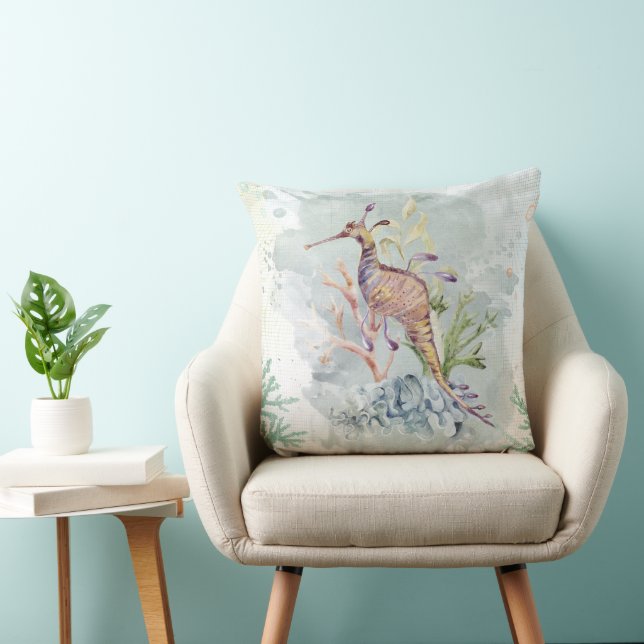 Water Horse Throw Pillow (Chair)
