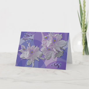Water Hyacinth Expecting Baby Card