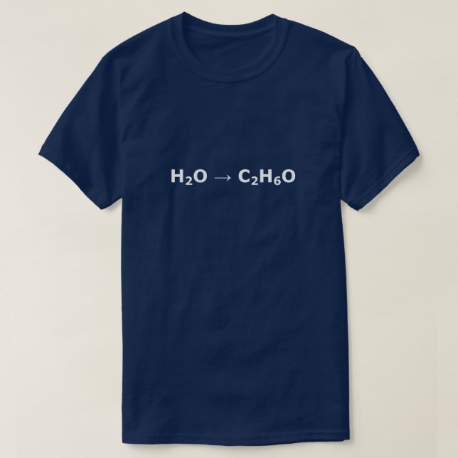 Water into Wine (empirical formula) T-Shirt (Design Front)