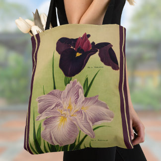 Water Iris Vintage Japanese Botanical Catalogue Ar Tote Bag