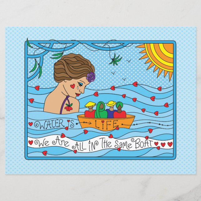 Water Is Life_Flat Paper Sheet 11" x 8.5" (Front)