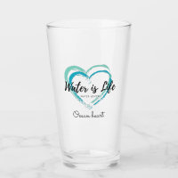 Water is Life. Glass, Mug, Cup, Frosted Glass Bee