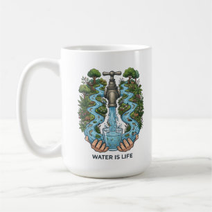 Water Is Life Nature Ecosystem Conservation Art Coffee Mug