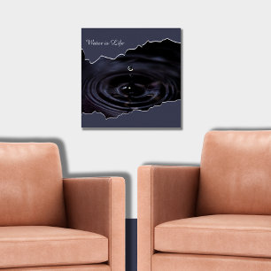 Water Is Life! Water Droplet Photo  Poster