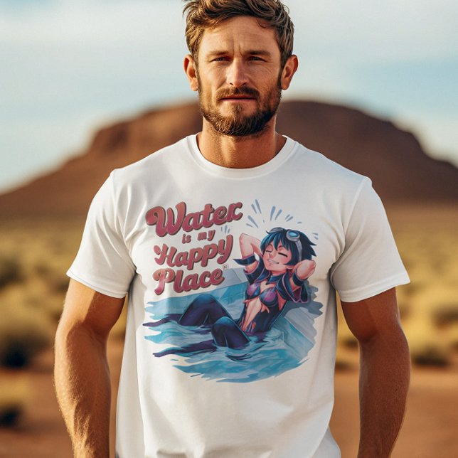 Water Is My Happy Place Submerged Serenity  T-Shirt (Creator Uploaded)
