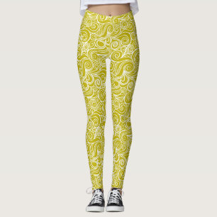 water joy white chartreuse leggings