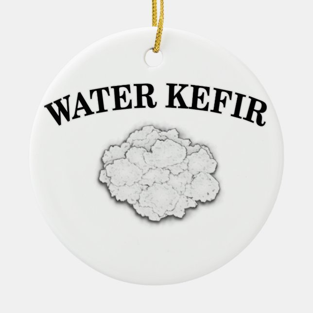 Water Kefir Grains Ceramic Tree Decoration (Front)