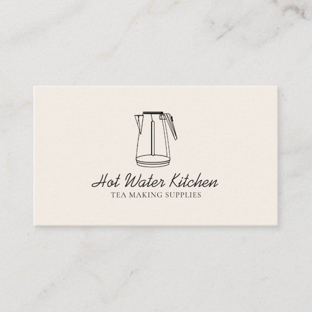 Water Kitchen Tea Bowler Business Card (Front)