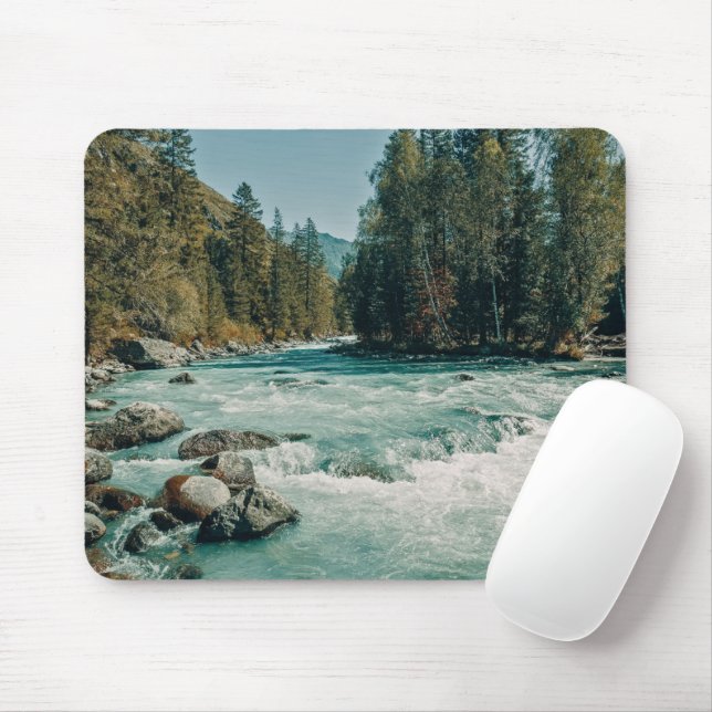 Water | Kucherla River, Altai Mountains Mouse Mat (With Mouse)