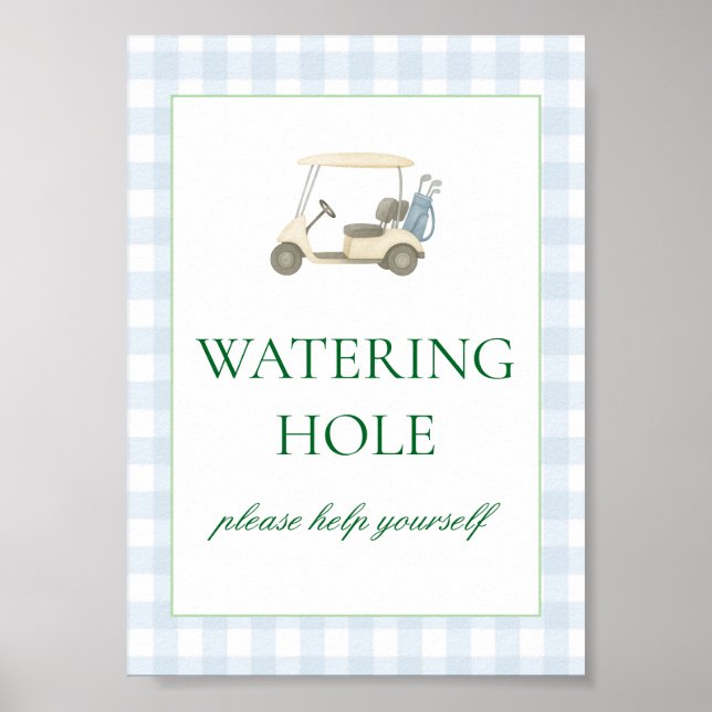 Water Label Golf Theme Poster (Front)