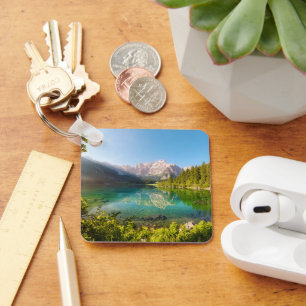 Water Lago di Fusine Mount Gangart Julian Alps Key Ring