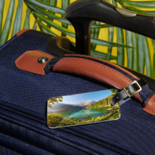 Water Lago di Fusine Mount Gangart Julian Alps Luggage Tag