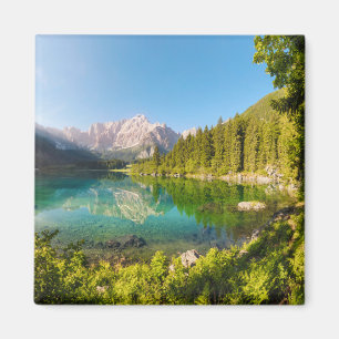 Water   Lago di Fusine Mount Gangart Julian Alps Magnet