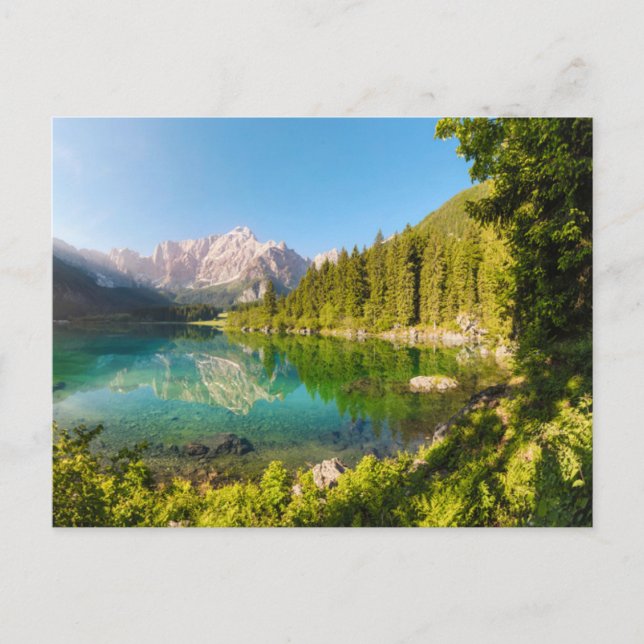 Water | Lago di Fusine Mount Gangart Julian Alps Postcard (Front)