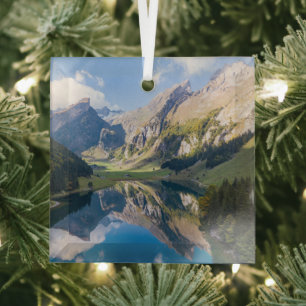 Water Lake Alpsee Switzerland Glass Tree Decoration