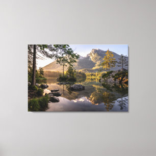 Water   Lake Hintersee Berchtesgaden Germany Canvas Print