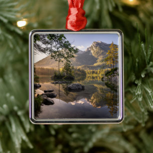 Water Lake Hintersee Berchtesgaden Germany Metal Tree Decoration