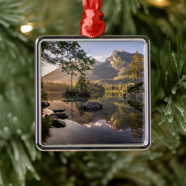 Water | Lake Hintersee Berchtesgaden Germany Metal Tree Decoration (Tree)