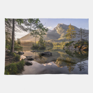 Water   Lake Hintersee Berchtesgaden Germany Tea Towel