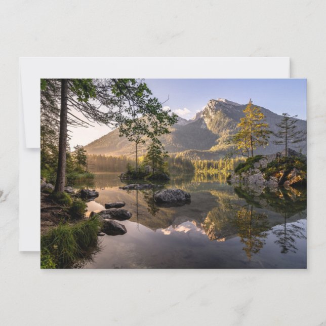Water | Lake Hintersee Berchtesgaden Germany Thank You Card (Front)