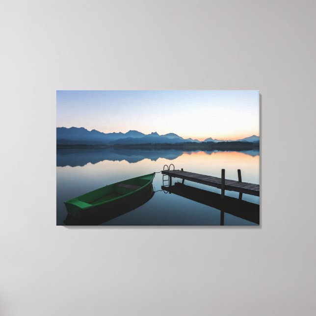 Water | Lake Hopfen Bavarian Alps Germany Canvas Print (Front)