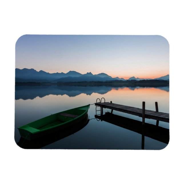 Water | Lake Hopfen Bavarian Alps Germany Magnet (Horizontal)