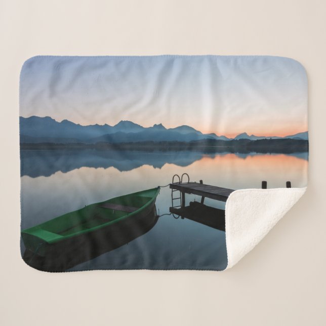 Water | Lake Hopfen Bavarian Alps Germany Sherpa Blanket (Front (Horizontal))