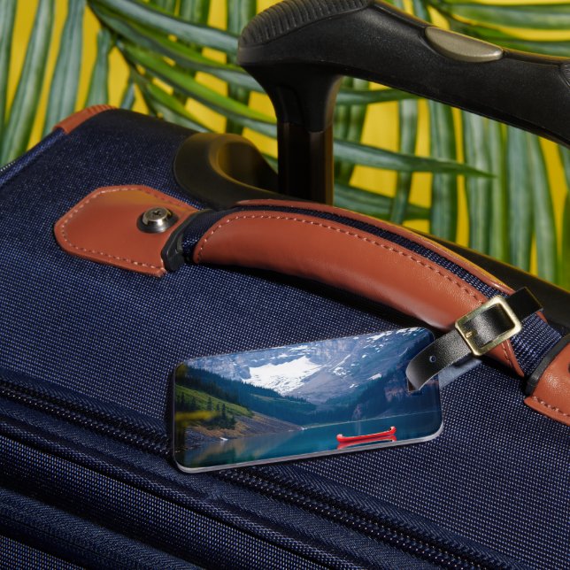 Water | Lake Louise Canadian Rocky Mountains Luggage Tag (Front Insitu 3)