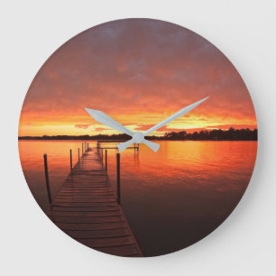 Water Lake Minnetonka, Minnesota Large Clock