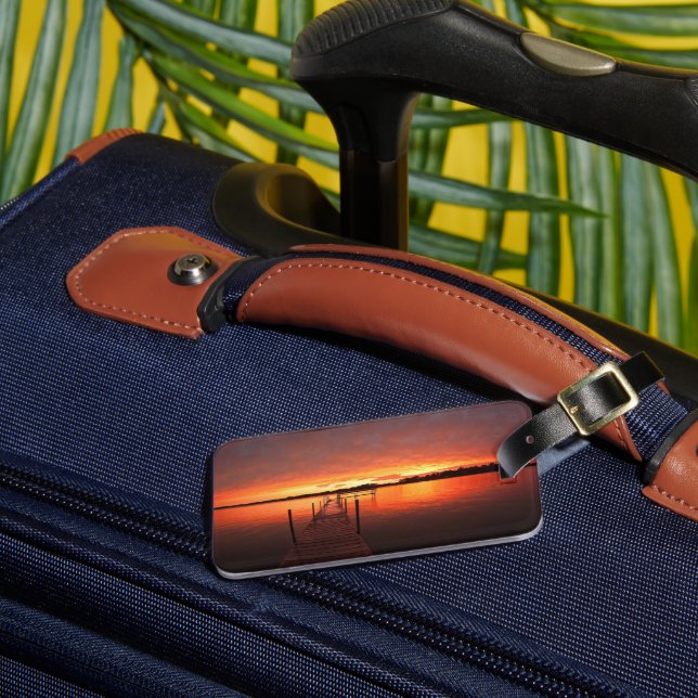 Water | Lake Minnetonka, Minnesota Luggage Tag (Front Insitu 3)