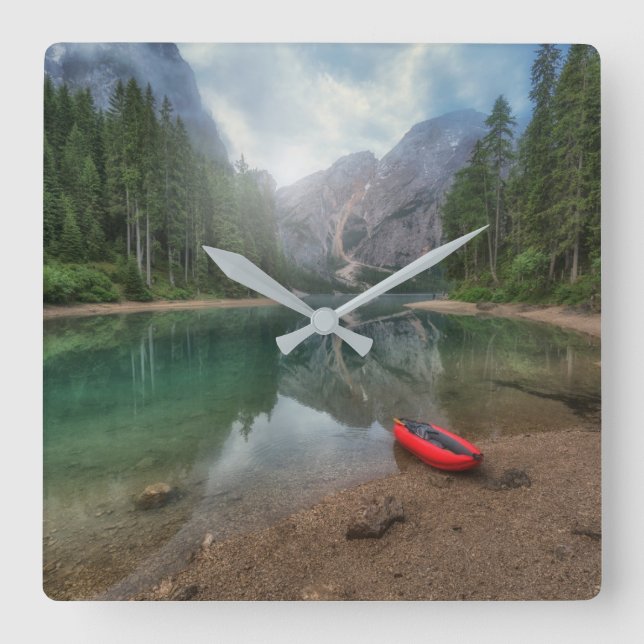 Water | Lake South Tyrol, Italy Square Wall Clock (Front)