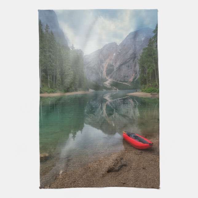 Water | Lake South Tyrol, Italy Tea Towel (Vertical)