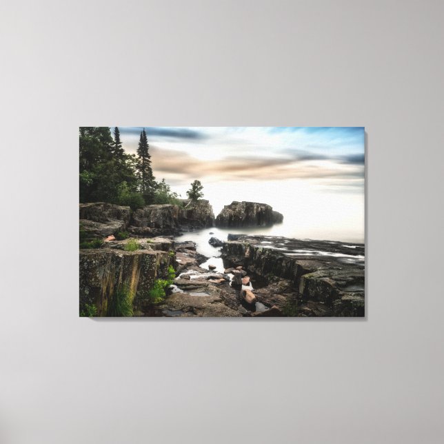 Water | Lake Superior Grand Marais, Minnesota Canvas Print (Front)