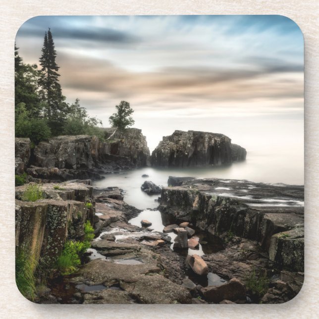 Water | Lake Superior Grand Marais, Minnesota Coaster (Front)