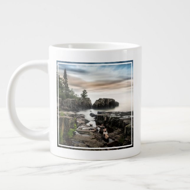 Water | Lake Superior Grand Marais, Minnesota Large Coffee Mug (Left)
