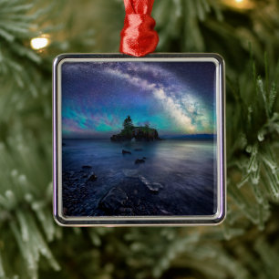 Water Lake Superior Minnesota Metal Tree Decoration