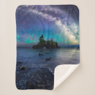 Water   Lake Superior Minnesota Sherpa Blanket