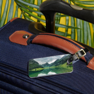 Water Lake Swiss Alps Luggage Tag
