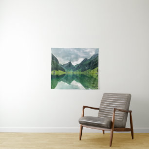 Water   Lake Swiss Alps Tapestry