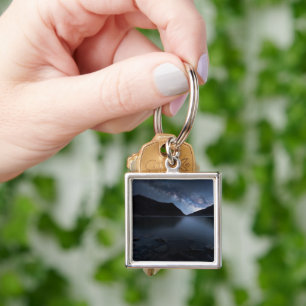 Water Lakeshore at Night Key Ring