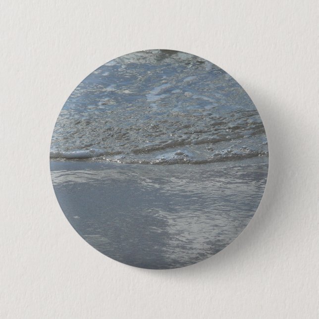 Water Lapping on the Beach Abstract Photography 6 Cm Round Badge (Front)